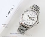 Perfect Replica Omega Constellation Stainless Steel Diamond Case Fluted Bezel Men Watch
